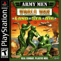 Army Men World War Land Sea Air Playstation US box art